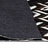 vidaXL Teppich Echtes Leder Patchwork 80 x 150 cm Schwarz Wei&szlig;