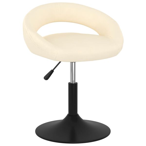 vidaXL Esszimmerstuhl Drehbar Creme Samt