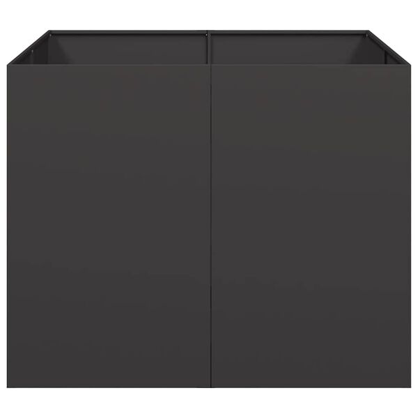 vidaXL Pflanzk&uuml;bel Schwarz 100x100x80 cm Stahl
