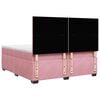 vidaXL Boxspringbett mit Matratze Rosa 200x200 cm Samt