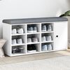 vidaXL Schuhbank Wei&szlig; 102x32x50 cm Holzwerkstoff