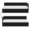 vidaXL Eckbettgestell mit Matratze mit Kopfteil 2 pcs Schwarz Samt