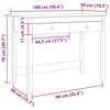 vidaXL Schreibtisch Max Braun 100 x 50 x 78 cm Massives Kiefernholz
