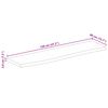 vidaXL Tischplatte mit Baumkante 120x40x3,8 cm Massivholz Mango