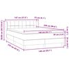 vidaXL Boxspringbett mit Matratze Dunkelblau 140x220 cm Samt