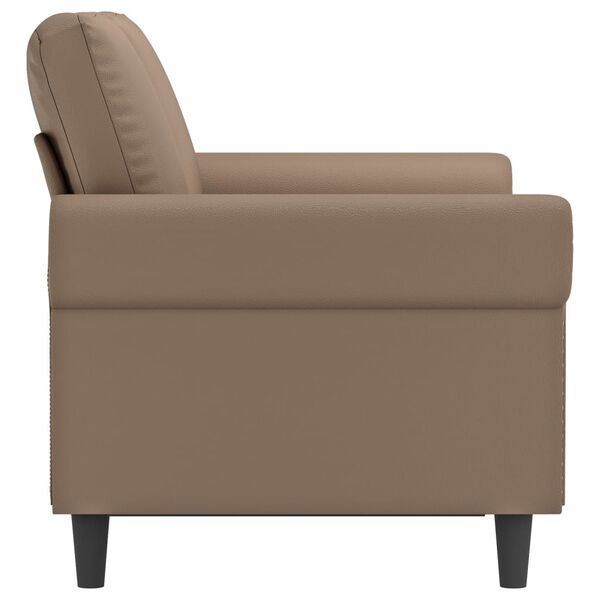 vidaXL 2-Sitzer-Sofa Cappuccino-Braun 120 cm Kunstleder