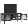 vidaXL TV-Schrank Schwarz 105x35x50 cm Glas und Stahl
