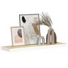 vidaXL Schweberegal Eichenoptik und Wei&szlig; 90x23,5x3,8 cm MDF