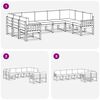 vidaXL Outdoor-Sofagarnitur mit Kissen 9 pcs Natur und Creme