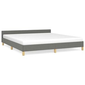 vidaXL Bettgestell ohne Matratze Dunkelgrau 180x200 cm Stoff