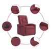 vidaXL Relaxsessel Elektrisch Weinrot Stoff