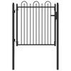 vidaXL Zauntor HORST 100 x 100 cm Metall Schwarz Abschlie&szlig;bar