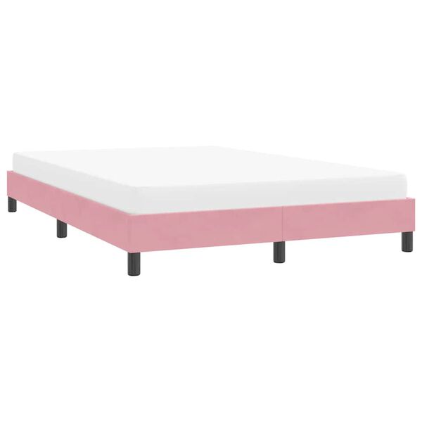 vidaXL Bettgestell ohne Matratze Rosa 140x210 cm Samt
