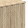vidaXL Badezimmerm&ouml;bel-Set 3 pcs Sonoma-Eiche Holzwerkstoff & Metall