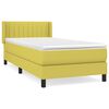 vidaXL Boxspringbett mit Matratze Gr&uuml;n 90x190 cm Stoff