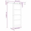 vidaXL Schiebet&uuml;r Braun 86 x 211 cm Massives Kiefernholz