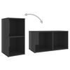 vidaXL 4-tlg. TV-Schrank-Set Hochglanz-Grau Holzwerkstoff