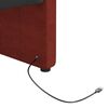 vidaXL Tagesbett USB Weinrot Stoff 90x200 cm