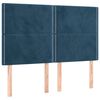 vidaXL Kopfteil Dunkelblau 144x5x118/128 cm Samt