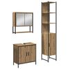 vidaXL Badezimmerm&ouml;bel-Set 3 Stk. Braun Holzwerkstoff
