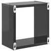 vidaXL W&uuml;rfelregale 4 Stk. Hochglanz-Grau 26x15x26 cm