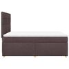 vidaXL Boxspringbett mit Matratze Dunkelbraun 140x200 cm Stoff