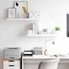 vidaXL Schweberegale 2 Stk. Wei&szlig; 80x23,5x3,8 cm MDF