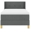 vidaXL Boxspringbett mit Matratze Dunkelgrau 90 x 190 cm Stoff