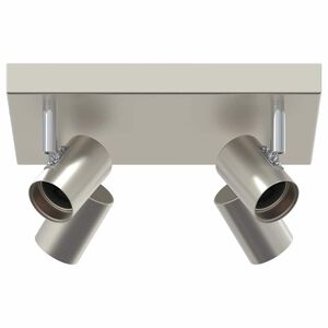 vidaXL Deckenstrahler mit Strahlern Nickel 26,5 x 26 x 11,5 cm Metall