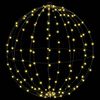vidaXL Ball mit 384 LEDs 2 pcs Warmwei&szlig; 59,5 x 59,5 x 63 cm Metall