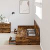 vidaXL Bettrahmen Ger&auml;ucherte Eiche 80 x 200 cm Holzwerkstoff