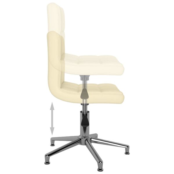 vidaXL Esszimmerst&uuml;hle 4 Stk. Drehbar Creme Kunstleder