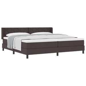 vidaXL Boxspringbett mit Matratze Dunkelbraun 200 x 200 cm Polyester