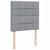 vidaXL Boxspringbett mit Matratze Hellgrau 90x200 cm Stoff