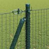 vidaXL Zaunpfosten Gr&uuml;n 25 x 1,2 m (25 x 25 mm Netz) Stahl und PVC