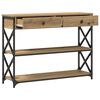 vidaXL Konsole Tisch mit Schubladen Artisan-Eiche 100 x 28 x 75 cm
