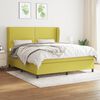 vidaXL Boxspringbett mit Matratze Gr&uuml;n 180x200 cm Stoff