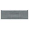 vidaXL Hochbeet Verzinkter Stahl 240x40x77 cm Grau