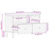 vidaXL TV-Schrank 70x33x46 cm Massivholz Mango