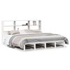 vidaXL Massivholzbett mit Regal ohne Matratze Wei&szlig; 180x200 cm
