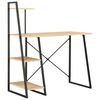 vidaXL Schreibtisch mit Regaleinheit Schwarz und Eiche 102&times;50&times;117 cm