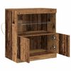 vidaXL LED-Sideboard Braun 60,5 x 37 x 67 cm Holzwerkstoff