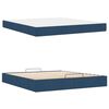 vidaXL Bettgestell mit Matratze mit Matratze 2 pcs Blau Stoff