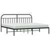 vidaXL Bettgestell mit Kopfteil Metall Schwarz 193x203 cm
