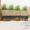 vidaXL Sofagarnituren 9 pcs Natur und Anthrazit Massivholz Akazie
