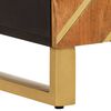 vidaXL Beistellschrank Braun und Schwarz 60x33,5x75cm Massivholz Mango