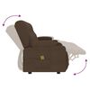 vidaXL 4-Sitzer Massagesessel mit Getr&auml;nkehalter Braun Stoff