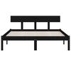vidaXL Massivholzbett Schwarz Kiefer 120x200 cm