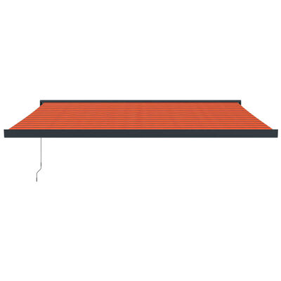 vidaXL Markise Einziehbar Orange und Braun 4,5x3 m Stoff und Aluminium