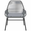 vidaXL 5-tlg. Garten-Essgruppe mit Kissen Grau Poly Rattan Glas